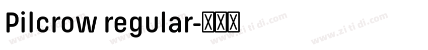 Pilcrow regular字体转换